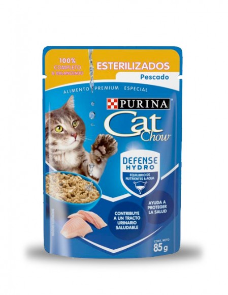 Cat Chow sobre esterilizado sabor pescado (caja 24 pz)