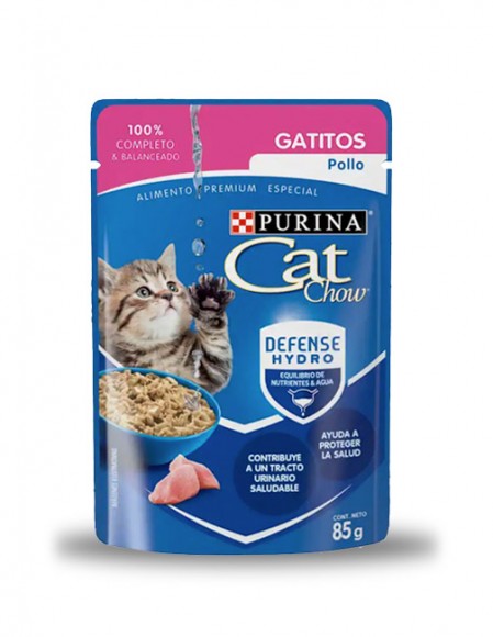 Cat Chow sobre gatito sabor pollo (caja 24 pz)