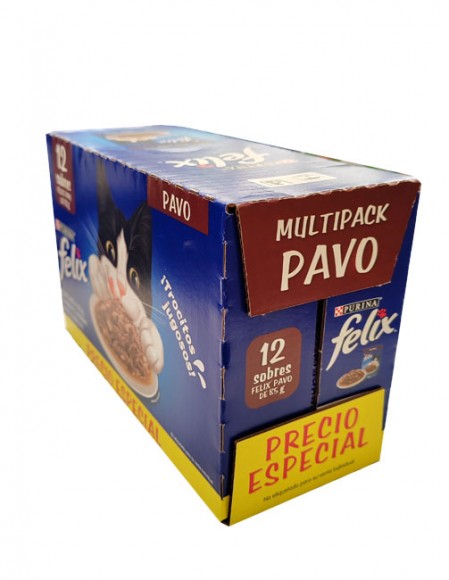 12 pack Felix sobre sabor pavo