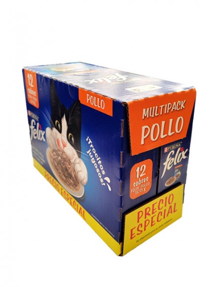 12 pack Felix sobre sabor pollo