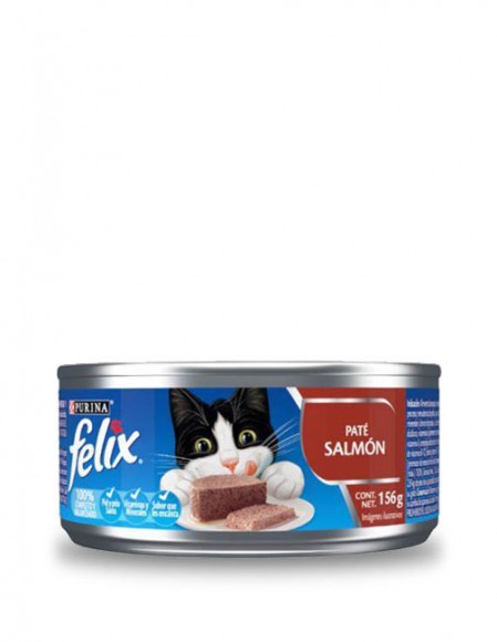 Felix lata sabor paté salmón (caja 24 pz)