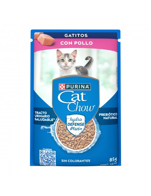 Cat Chow sobre gatito sabor pollo (caja 24 pz)