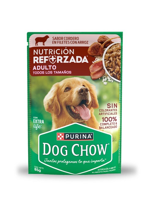 Dog Chow sobre - sabor cordero (caja 24 pz)