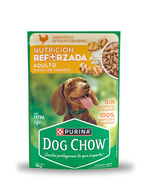 Dog Chow sobre - adulto sabor pollo (caja 24 pz)