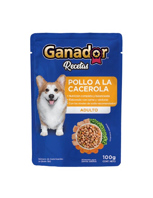 Ganador sobre Pollo a la cacerola (caja 22 pz)